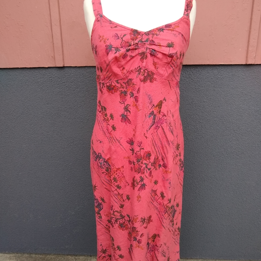 XS Cut Loose Linen Dress